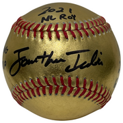 Jonathan India Signed Gold ROMLB Baseball w/ ROY + Stat PSA ITP HOLO COA Royals0
