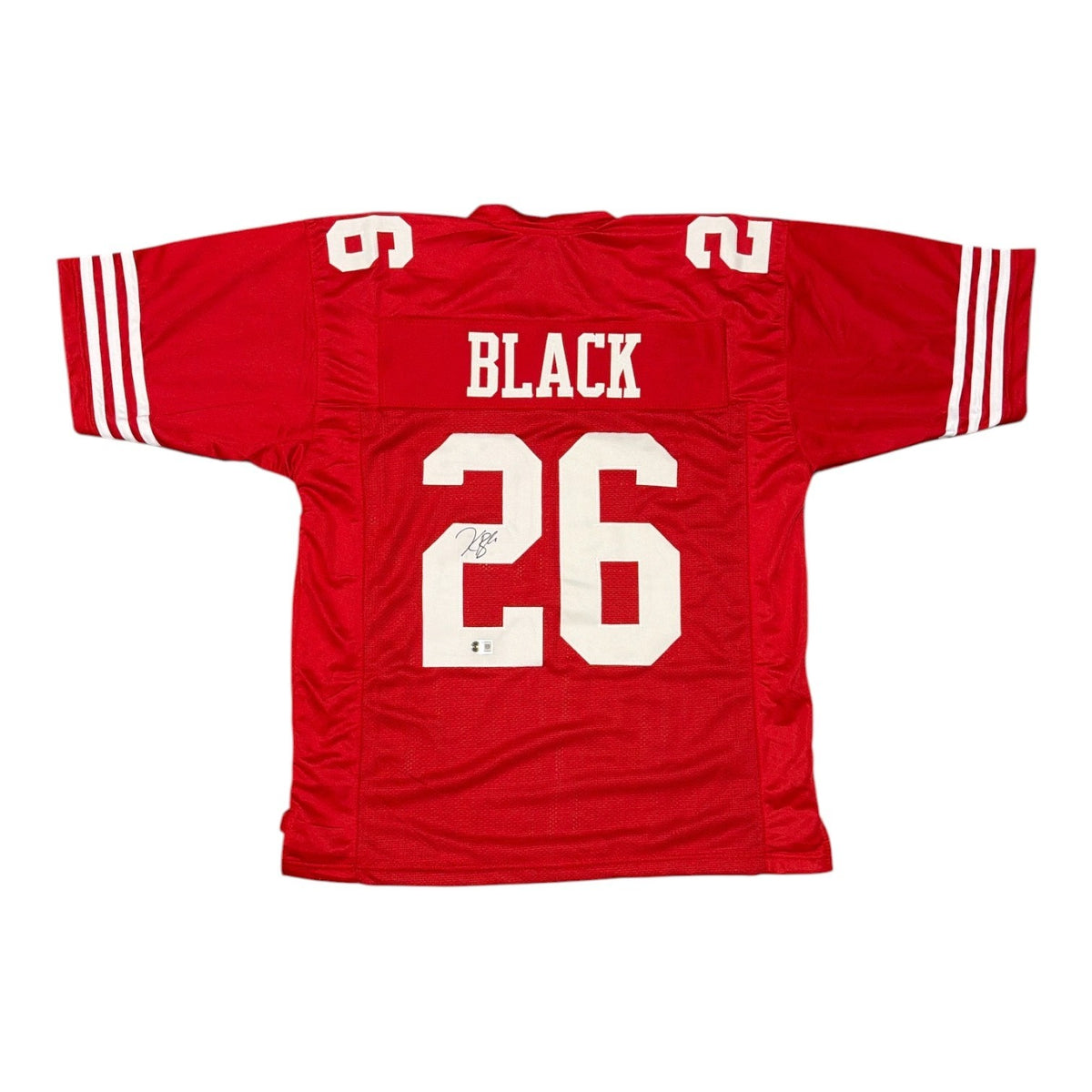 Kaelon Black Signed San Francisco 49ers Custom Jersey Beckett Witness BAS COA0