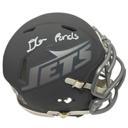 D'Angelo Ponds Signed New York Jets Slate Mini Helmet JSA Witness COA0