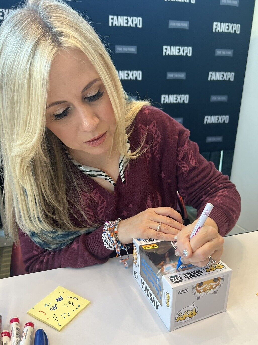 Ashley Eckstein Signed Auto Ahsoka Tano 272 Star Wars Funko Pop w 2 Insc JSA COA5
