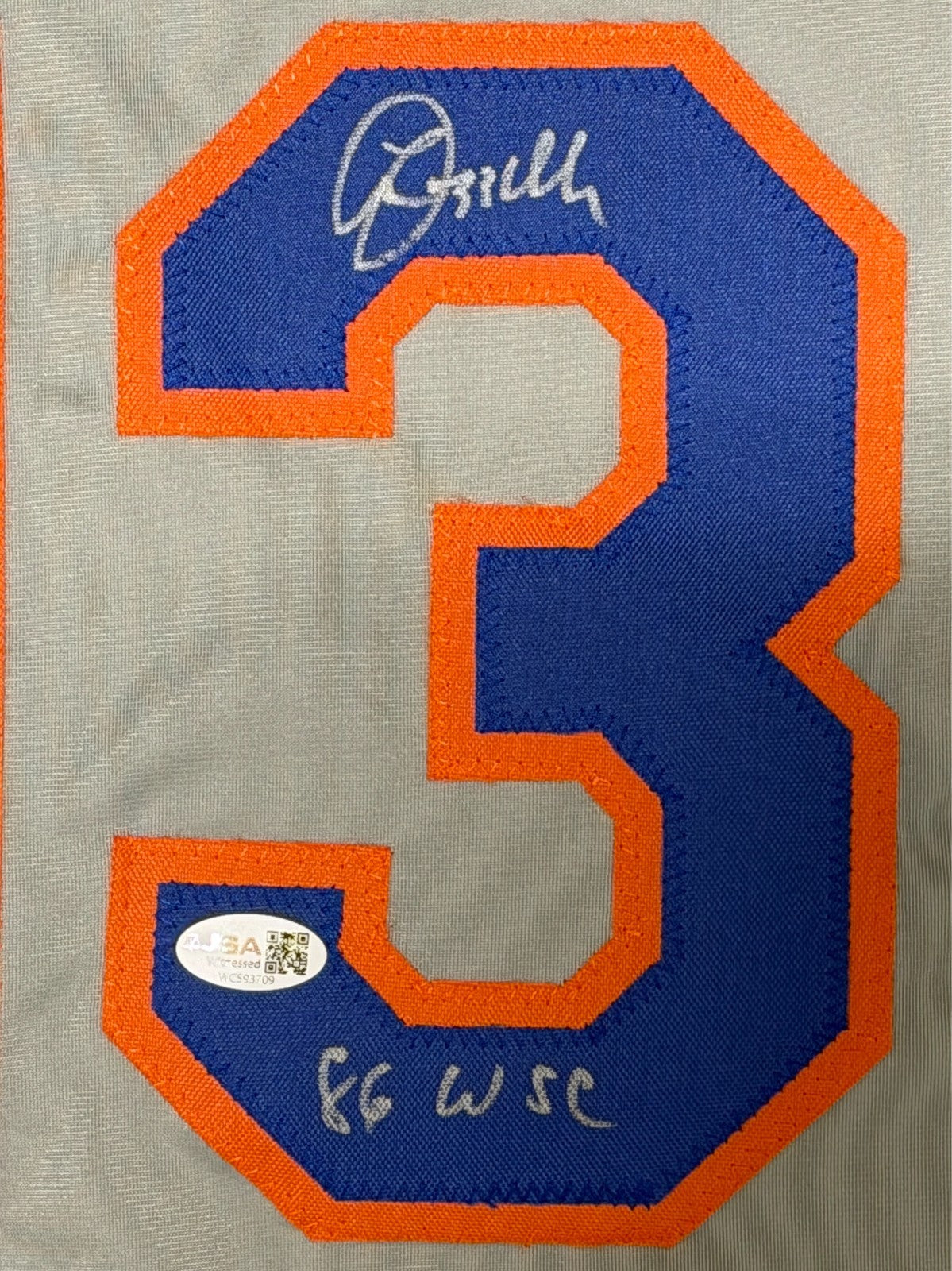 Lee Mazzilli Signed New York Mets Custom Jersey w/ 86 WSC JSA Witness COA1