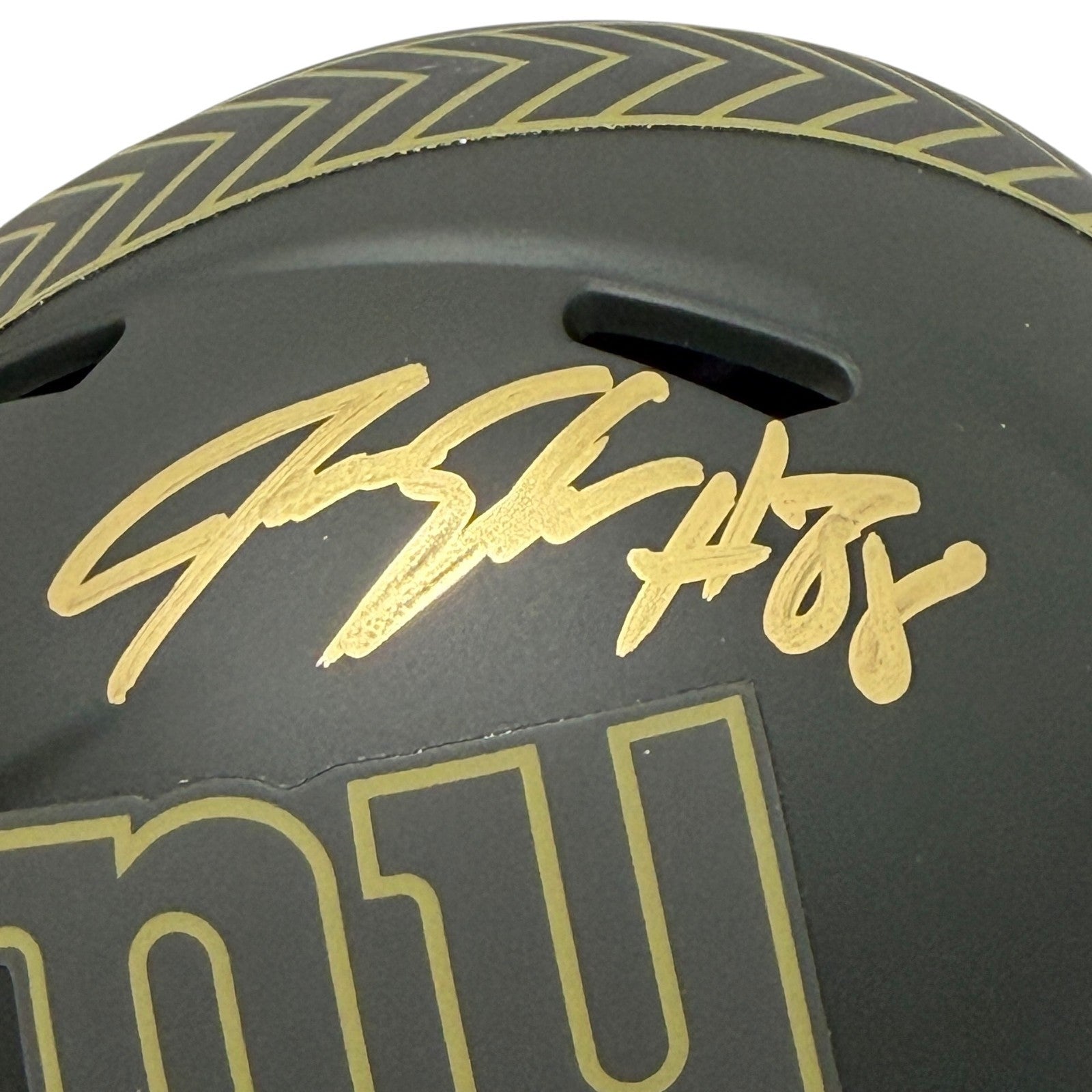 Jeremy Shockey Signed New York Giants Salute 25 Mini Helmet Beckett Wit BAS COA1