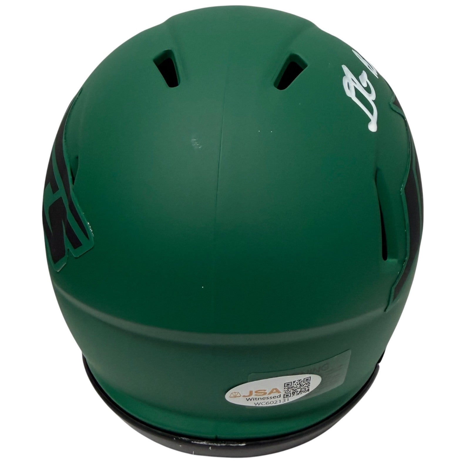 D'Angelo Ponds Signed New York Jets Rave Mini Helmet JSA Witness COA2