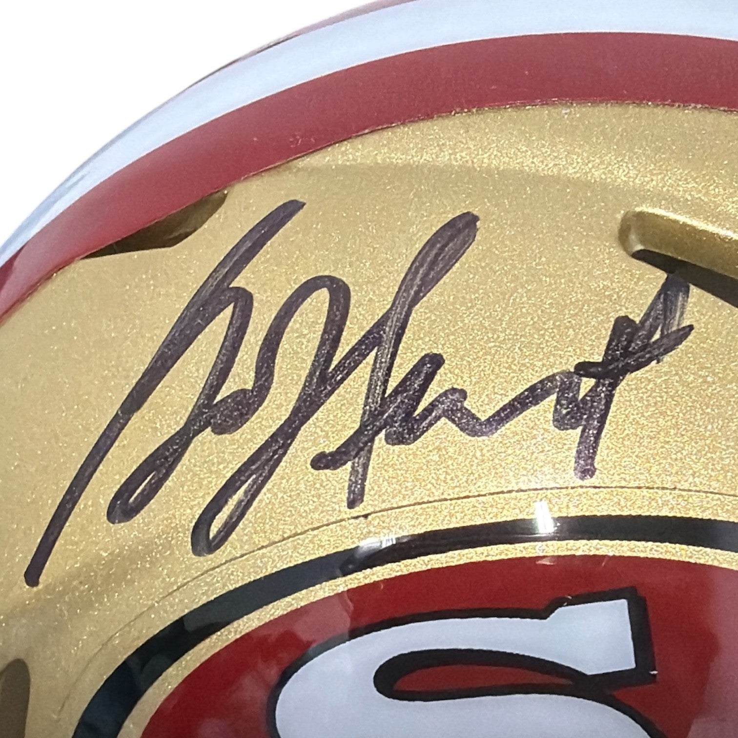 Garrison Hearst Signed San Francisco 49ers Mini Helmet Beckett Witness BAS COA1