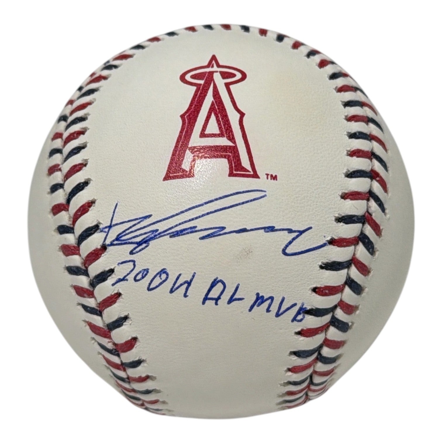 Vladimir Guerrero Signed LA Angels Logo Baseball w/ 2004 AL MVP JSA Witness COA0