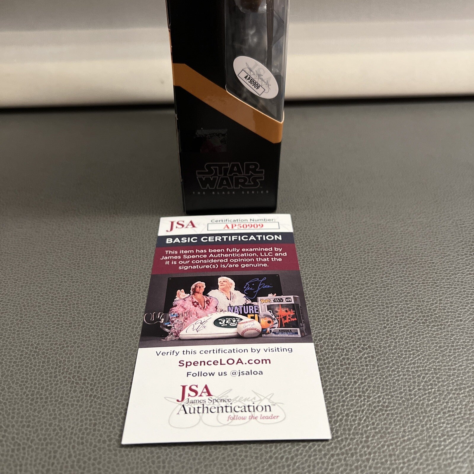 Emily Swallow Signed Auto The Armorer Star Wars Black Series Figure Insc JSA COA2