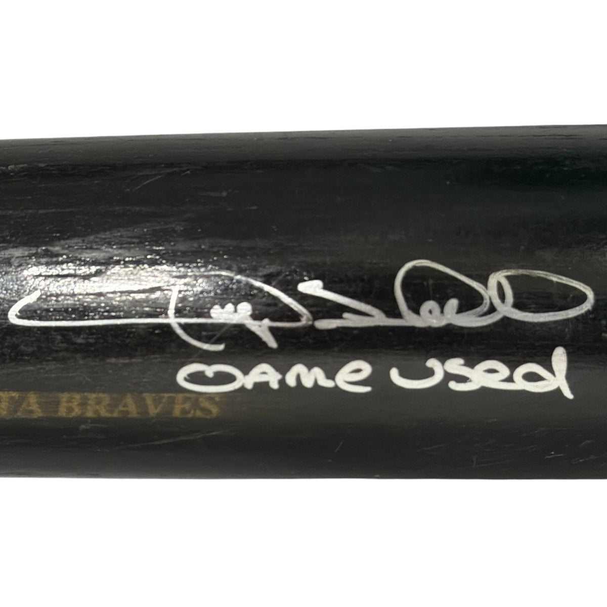 Gary Sheffield Signed Game Used Sam Bat Black Bat JSA COA Braves C1