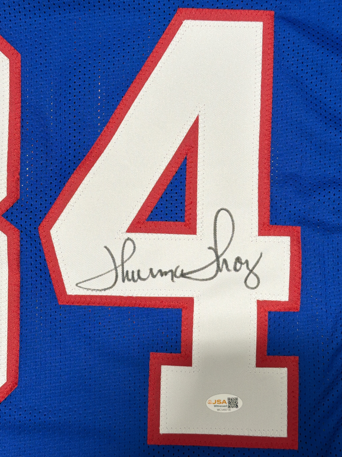 Thurman Thomas Signed Autographed Buffalo Bills Custom Jersey JSA Witness COA1