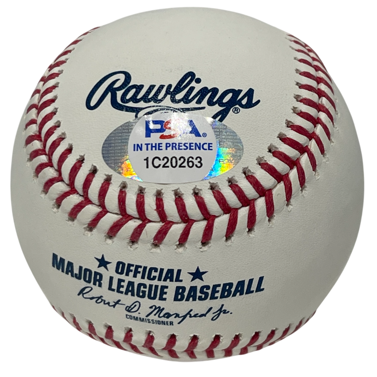 Luis Medina Signed Rawlings ROMLB Baseball PSA ITP COA Athletics1