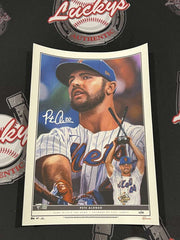 Pete Alonso Signed Auto Topps Game within the Game Art Print #10/99 Fanatics COA0