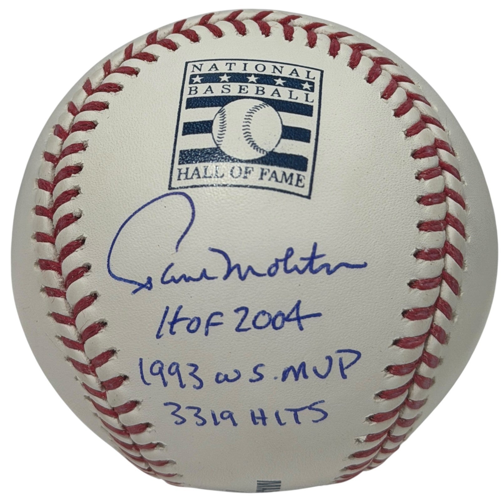 Paul Molitor Signed Autographed HOF Logo Baseball w/ 3x Insc JSA Witness COA0