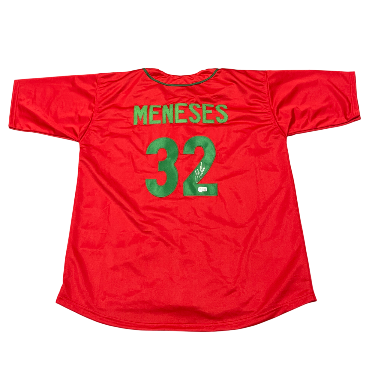 Joey Meneses Signed Autographed WBC Mexico Custom Jersey Beckett BAS COA0