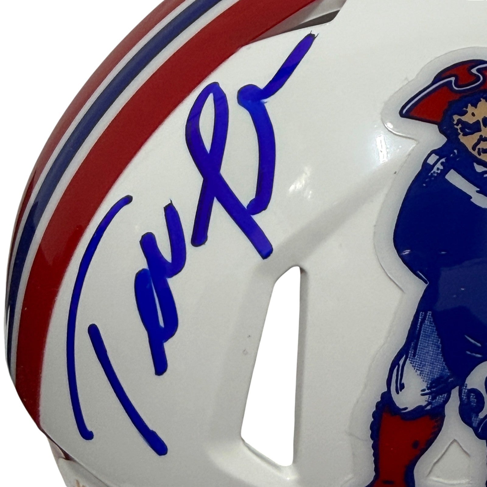 Ted Johnson Signed Patriots TB Mini Helmet w/ 3x SB Champ JSA Witness COA1
