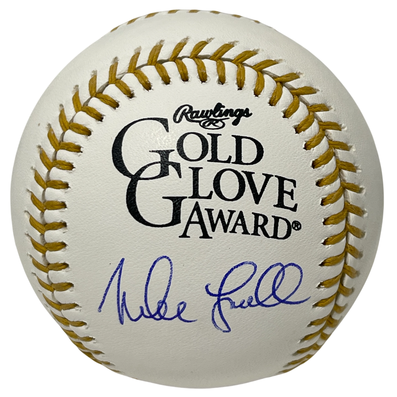 Mike Lowell Signed Rawlings Gold Glove Baseball Beckett Witness BAS COA0