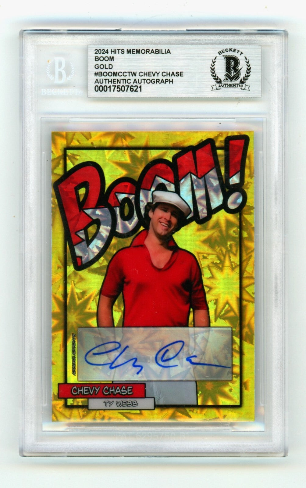 Chevy Chase Ty Webb 2024 Hits Memorabilia BOOM Gold /10 Signed BGS BAS Auto0