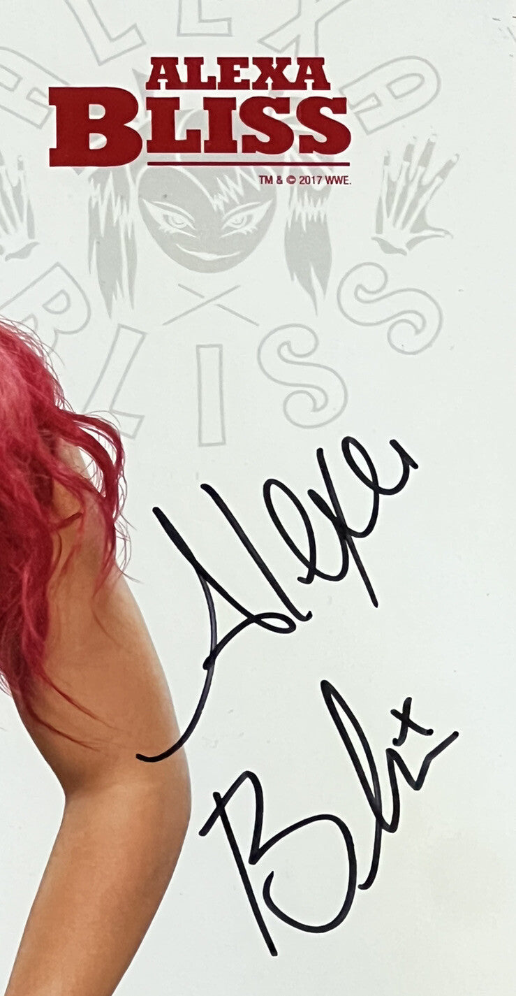 Alexa Bliss Signed Framed 8x10 Photo 2017 Rookie Year WWE Promo RC JSA COA1