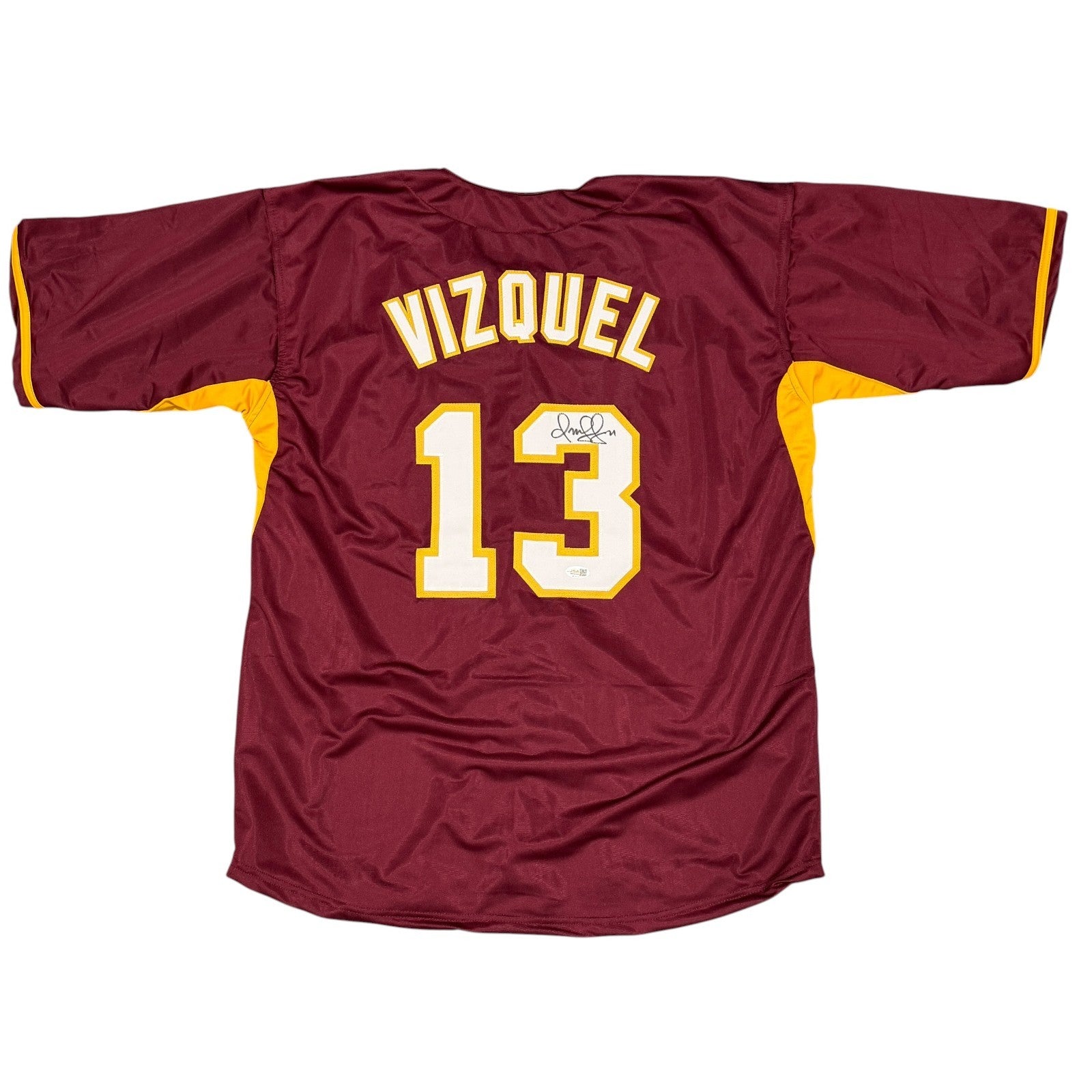 Omar Vizquel Signed Autographed Venezuela Custom Jersey JSA Witness COA0