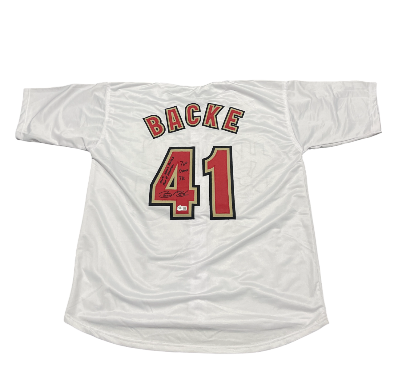 Brandon Backe Signed Houston Astros Custom Jersey w/ Insc Beckett Wit BAS COA0