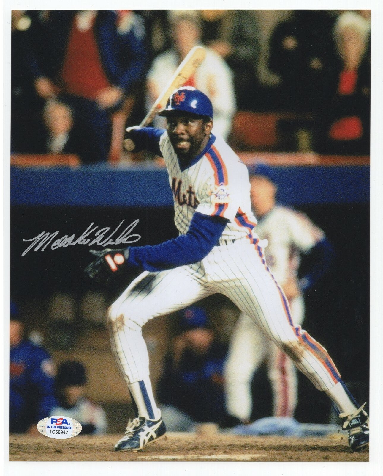 Mookie Wilson Signed Autographed New York Mets 8x10 Photo PSA ITP COA #40