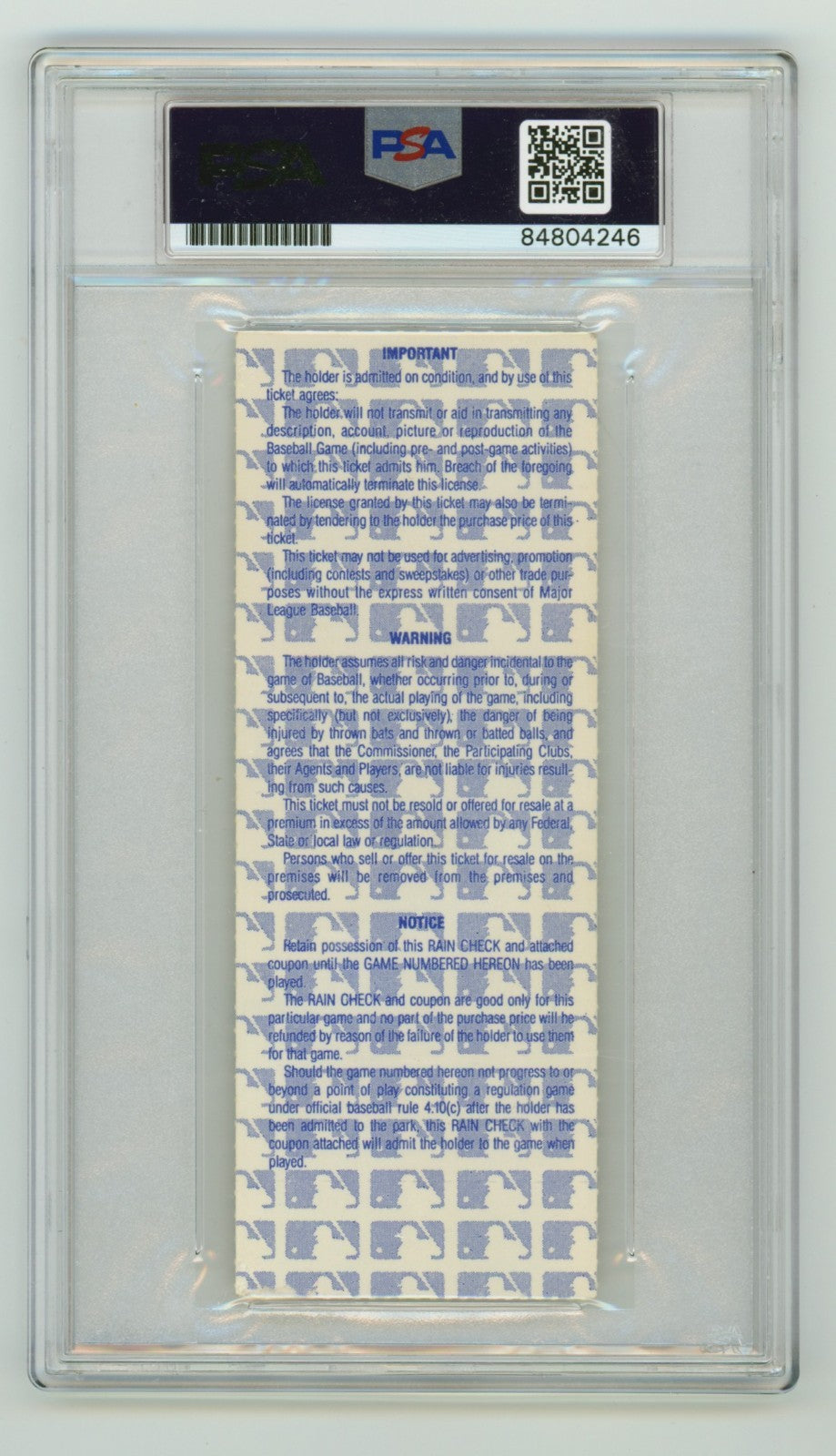 Ray Knight Signed 1986 World Series Game 2 Ticket w/ 1986 WS MVP Ins PSA 10 Auto1