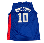 Otis Birdsong Signed Bird NJ Nets Custom Jersey w/ 4x AS Beckett Witness BAS COA0
