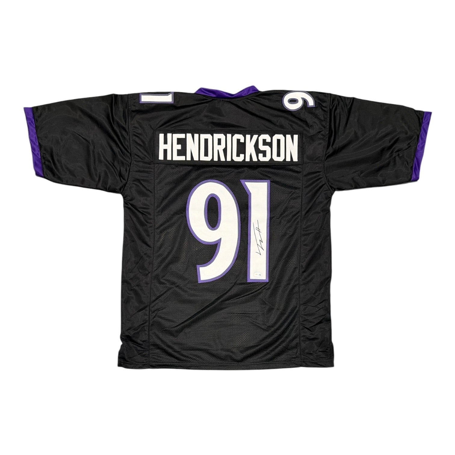 Trey Hendrickson Signed Baltimore Ravens Custom Jersey JSA Witness COA0