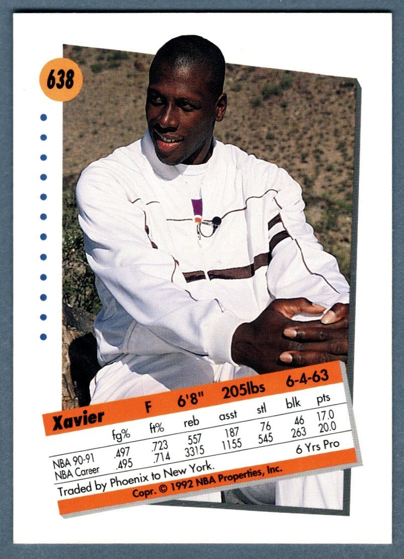 Xavier McDaniel Signed 1991-92 Skybox #638 LSCM COA New York Knicks1