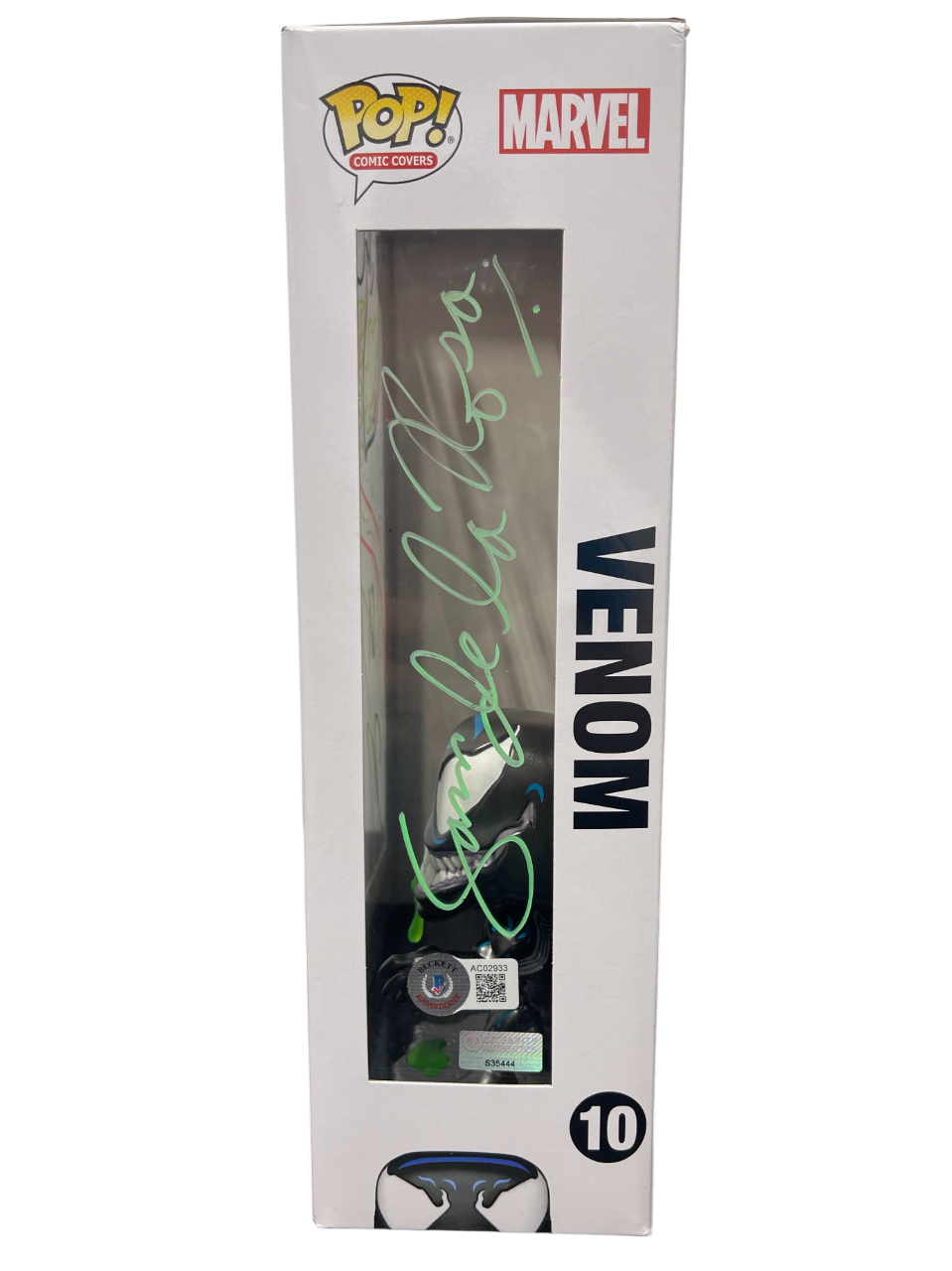 Tom Hardy Signed Venom Funko Pop Comic #10 w Sam De La Rosa Sketch BAS JSA COA B2