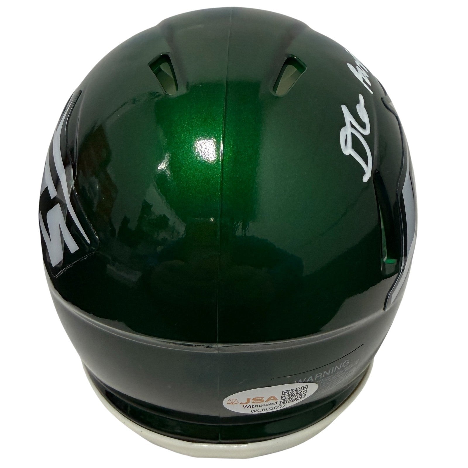 D'Angelo Ponds Signed New York Jets Speed Mini Helmet JSA Witness COA2