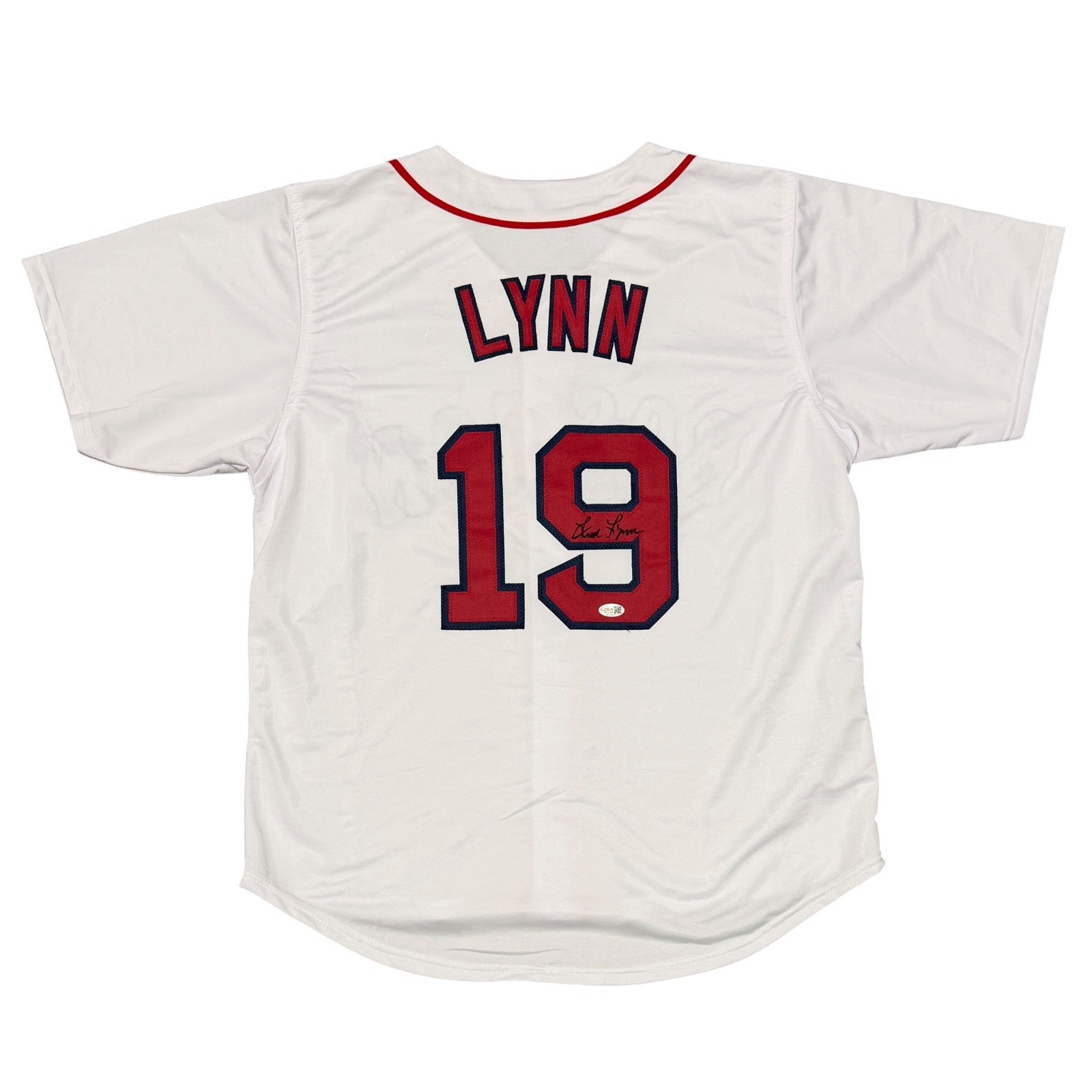 Fred Lynn Signed Autographed Boston Red Sox Custom Jersey JSA Witness COA0