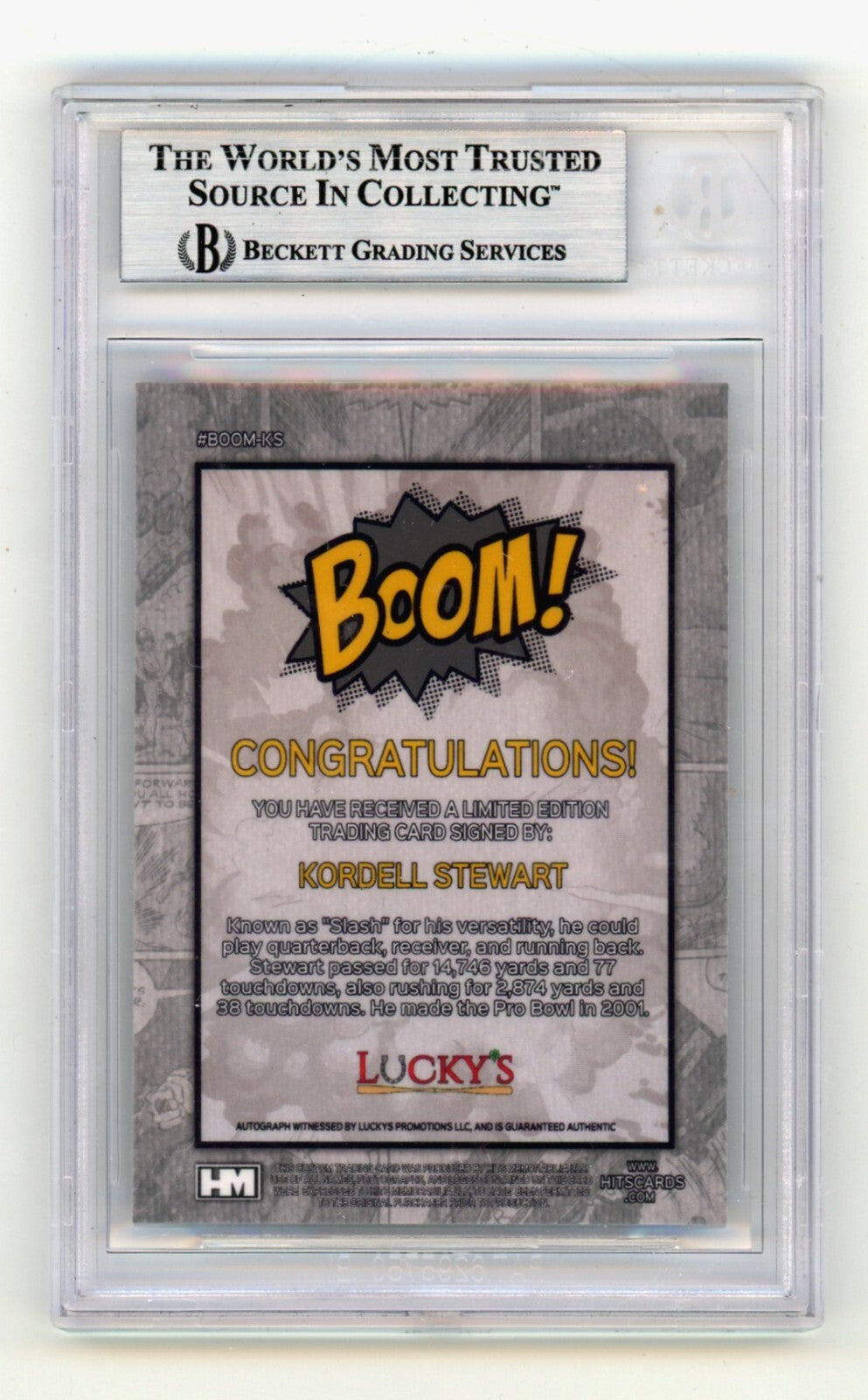 Kordell Stewart 2024 Hits Memorabilia BOOM Silver Signed BGS BAS Auto1