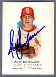 Jason Isringhausen Signed Autographed 2007 Topps Allen & Ginter #137 LSCM COA0