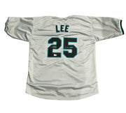Derrek Lee Signed Florida Marlins Custom Jersey w 03 WS Champs Beckett W BAS COA0