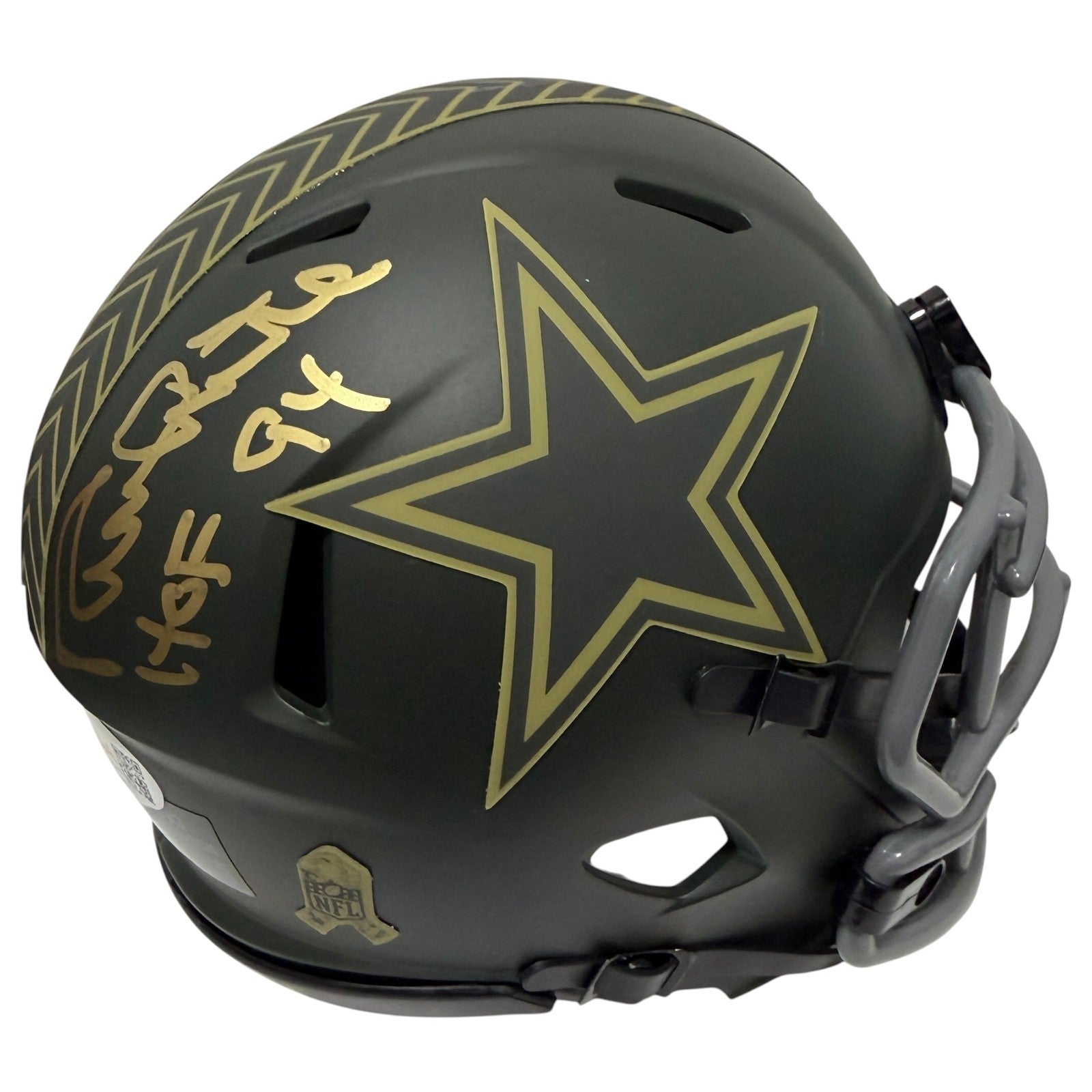 Randy White Signed Dallas Cowboys Salute 25 Mini Helmet w/ HOF 94 JSA Wit COA0