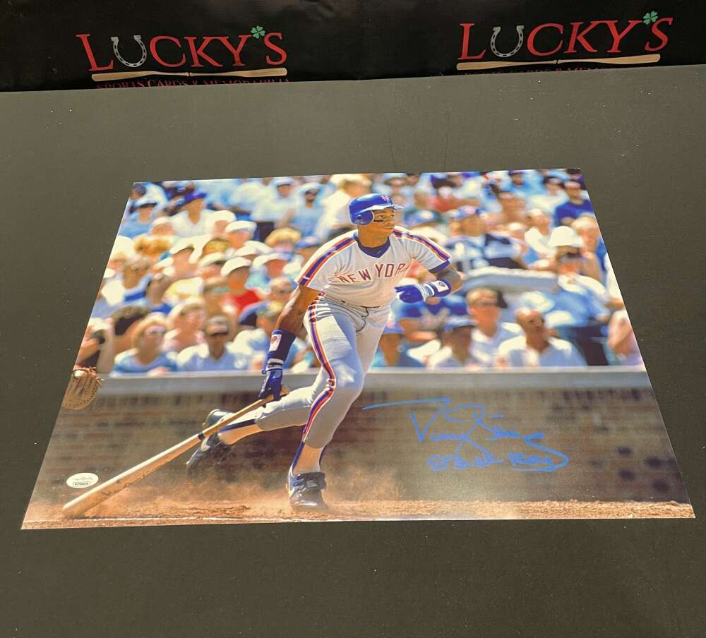 Darryl Strawberry Signed Autographed 16x20 Photo w/ 83 NL ROY JSA COA Mets0