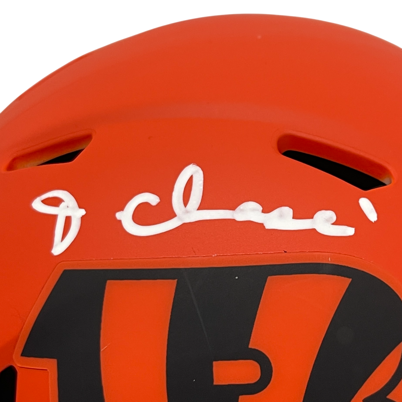 Ja'Marr Chase Signed Cincinnati Bengals Rave Mini Helmet Beckett BAS COA1