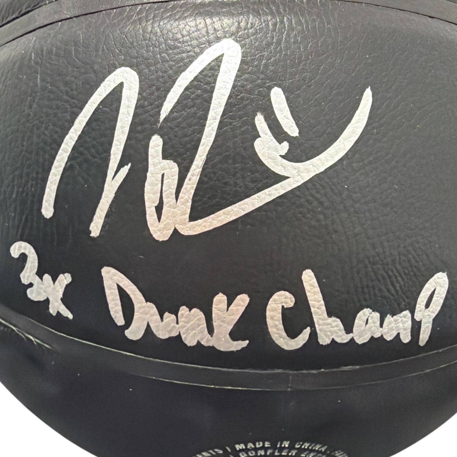 Nate Robinson Signed Knicks Premier Black Basketball w/ 3x Dunk Champ JSA W COA1