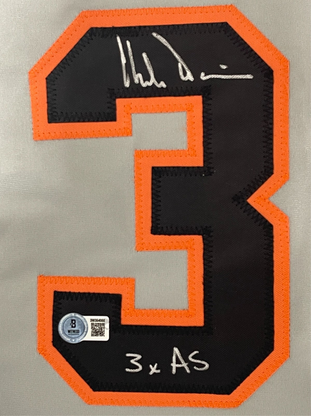Chili Davis Signed San Francisco Giants Custom Jersey w/ 3x AS Beckett W BAS COA1