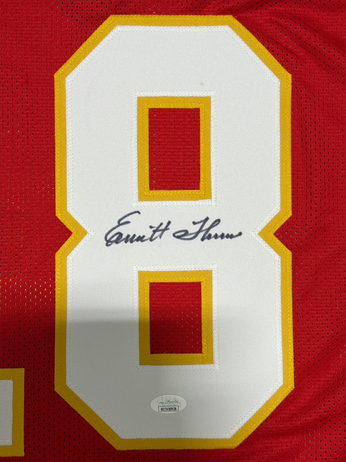 Emmitt Thomas Signed Autographed Kansas City Chiefs Custom Jersey JSA Wit COA1