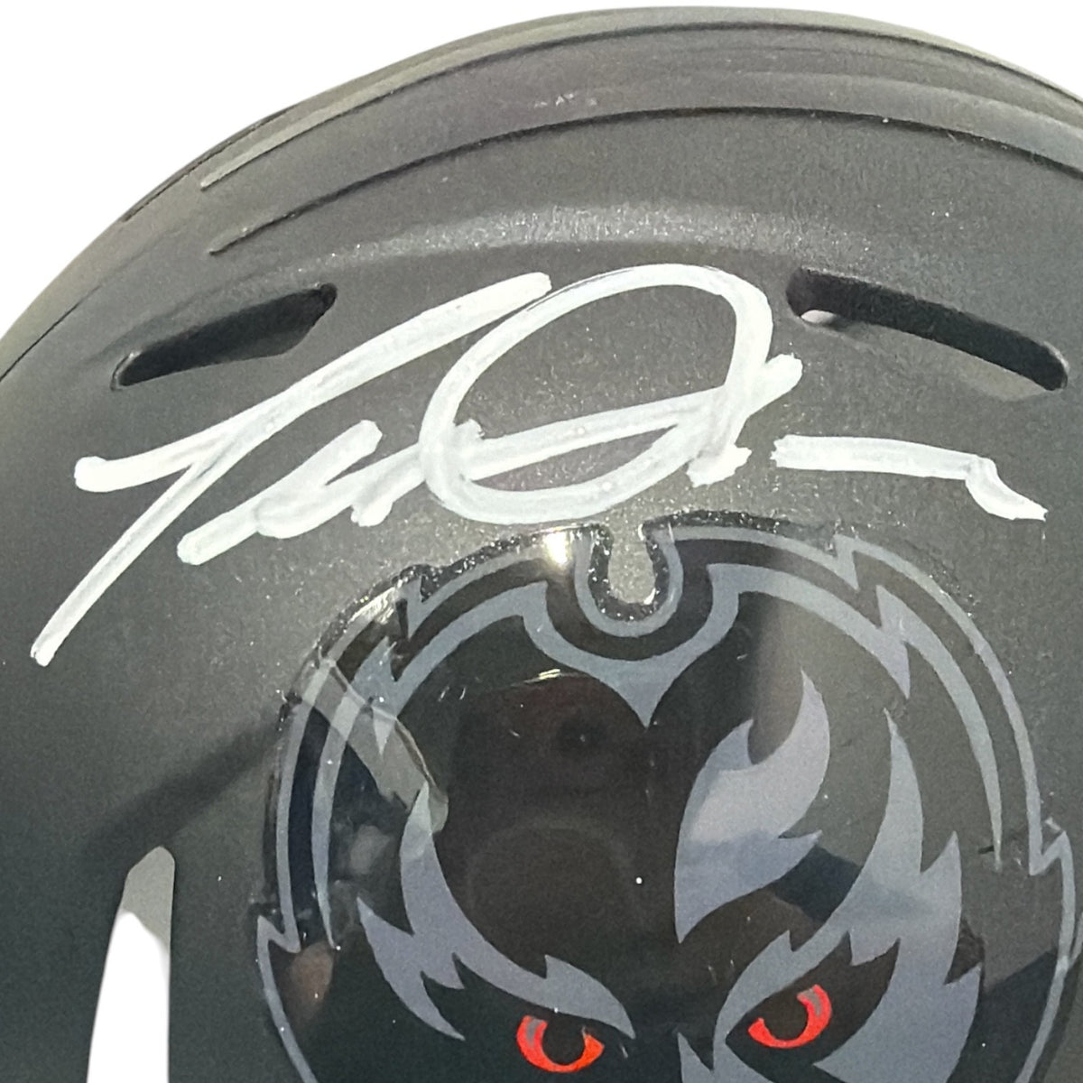 Terrell Suggs Signed Baltimore Ravens ALT #2 Black Mini Helmet JSA Witness COA1