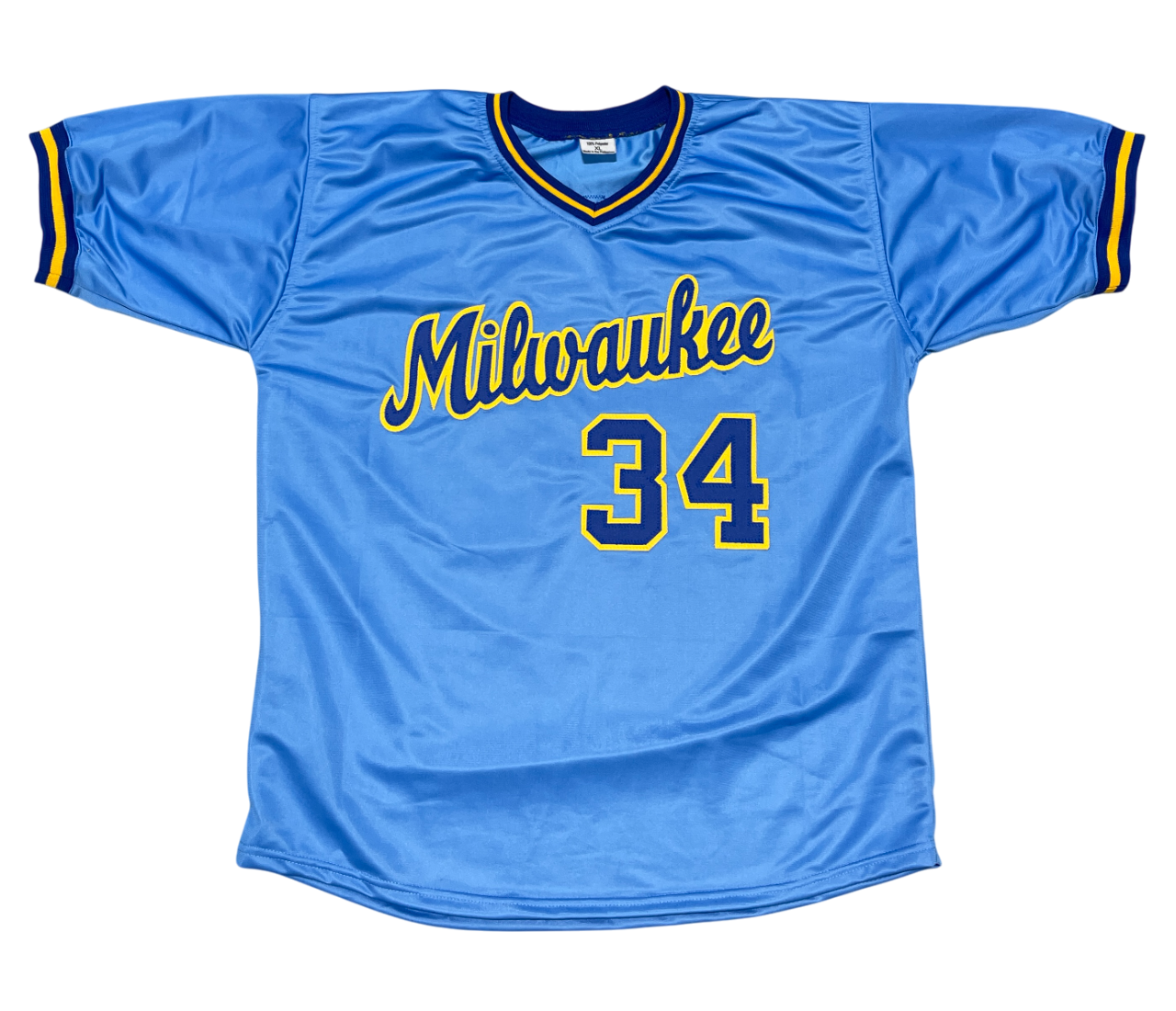 Rollie Fingers Signed Milwaukee Brewers Custom Jersey Beckett Witness BAS COA2