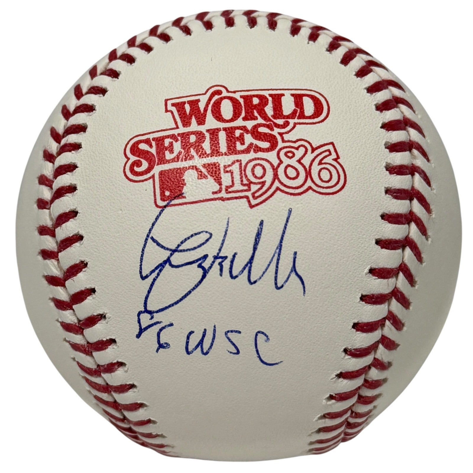 Lee Mazzilli Signed 1986 World Series Baseball w/ 86 WSC Insc JSA Witness COA0