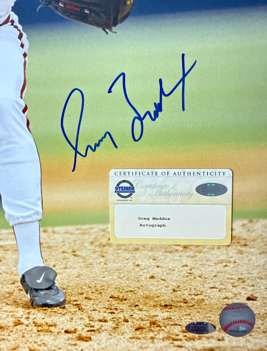 Greg Maddux Signed Atlanta Braves 16x20 Photo File Autograph Steiner COA4
