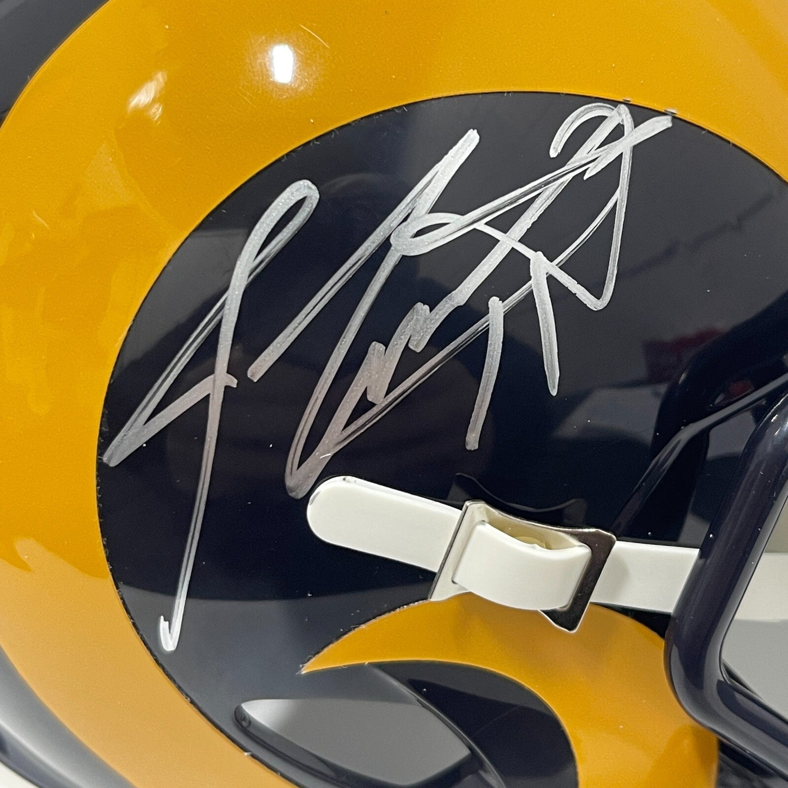 Jim Everett Signed Rams TB Mini Helmet 2 NFL Passing TD Leader Beckett W BAS COA1