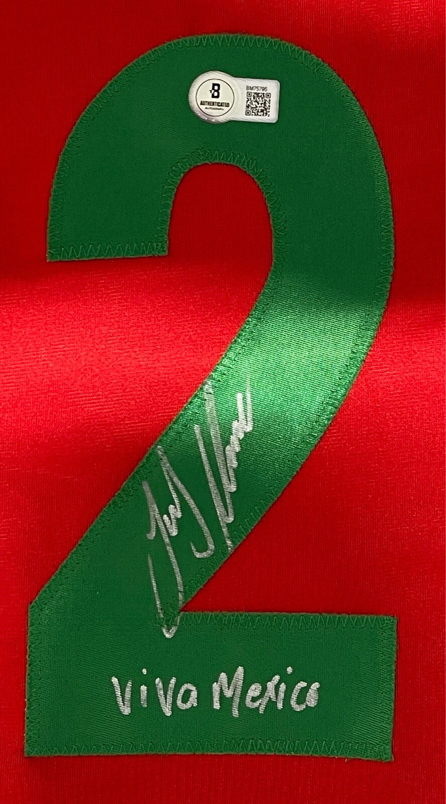 Joey Meneses Signed WBC Mexico Custom Jersey w/ Viva Mexico Beckett BAS COA1