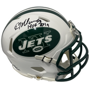 Kevin Mawae Signed NY Jets TB Mini Helmet w/ HOF 2019 Beckett Witness BAS COA0