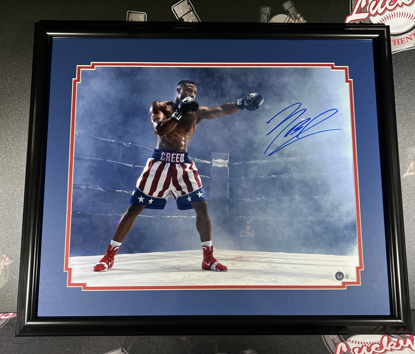 Michael B Jordan Signed Framed 16x20 Photo Creed Beckett Witness BAS COA A0