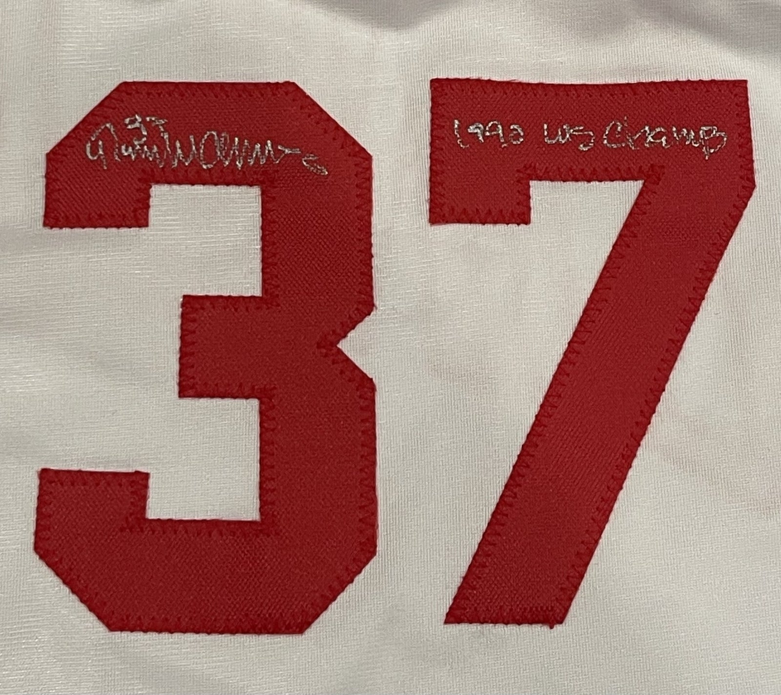 Dibble Myers Charlton Signed Custom "Nasty Boys" Jersey w/ Multi Insc JSA COA2