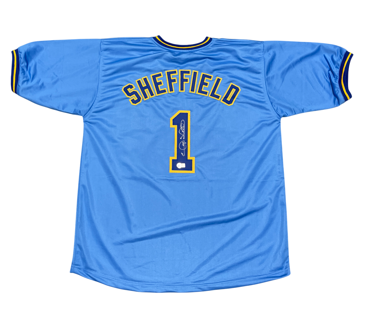 Gary Sheffield Signed Milwaukee Brewers Custom Jersey Beckett Witness BAS COA0