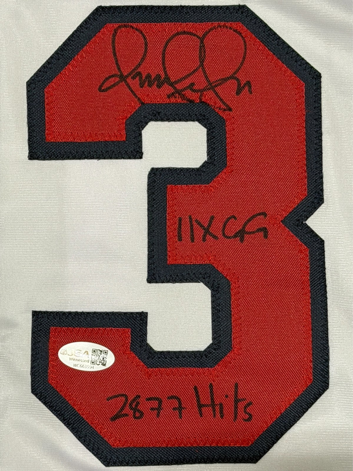 Omar Vizquel Signed Cleveland Indians Custom Jersey w/ 2 x Insc JSA Witness COA1